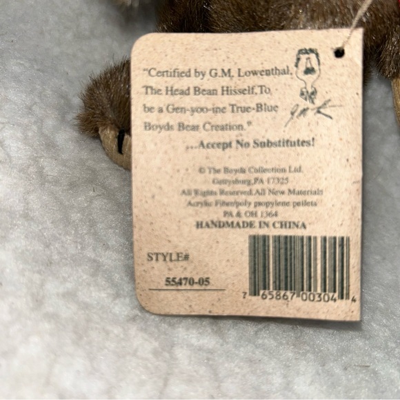 Boyd's Bears & Friends  Myles Vonhinden Moose plush 8" brown with tags vintage - Picture 6 of 11